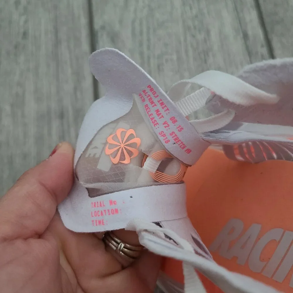 Nike React Element Women's Translucent Orange White Running Sneakers Size 8